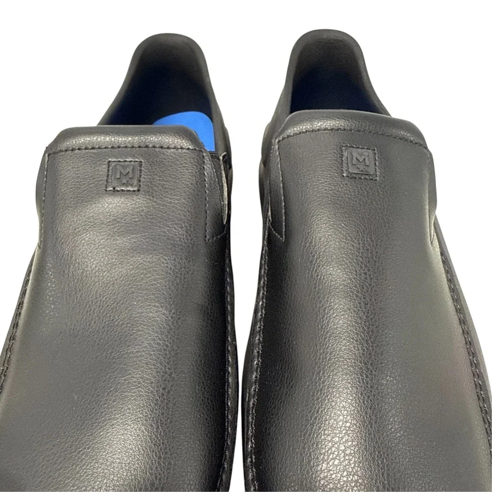 MOZO M22021 Sharkz II Mens 10 Slip Resistant Work Black Shoes For Crews Slip On